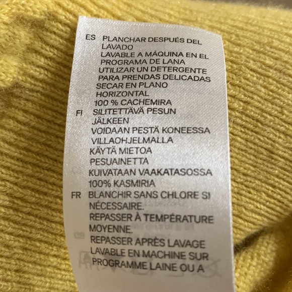 Sweater Cashmere H&M Size Large Yellow / Mustard Color - Picture 5 of 10